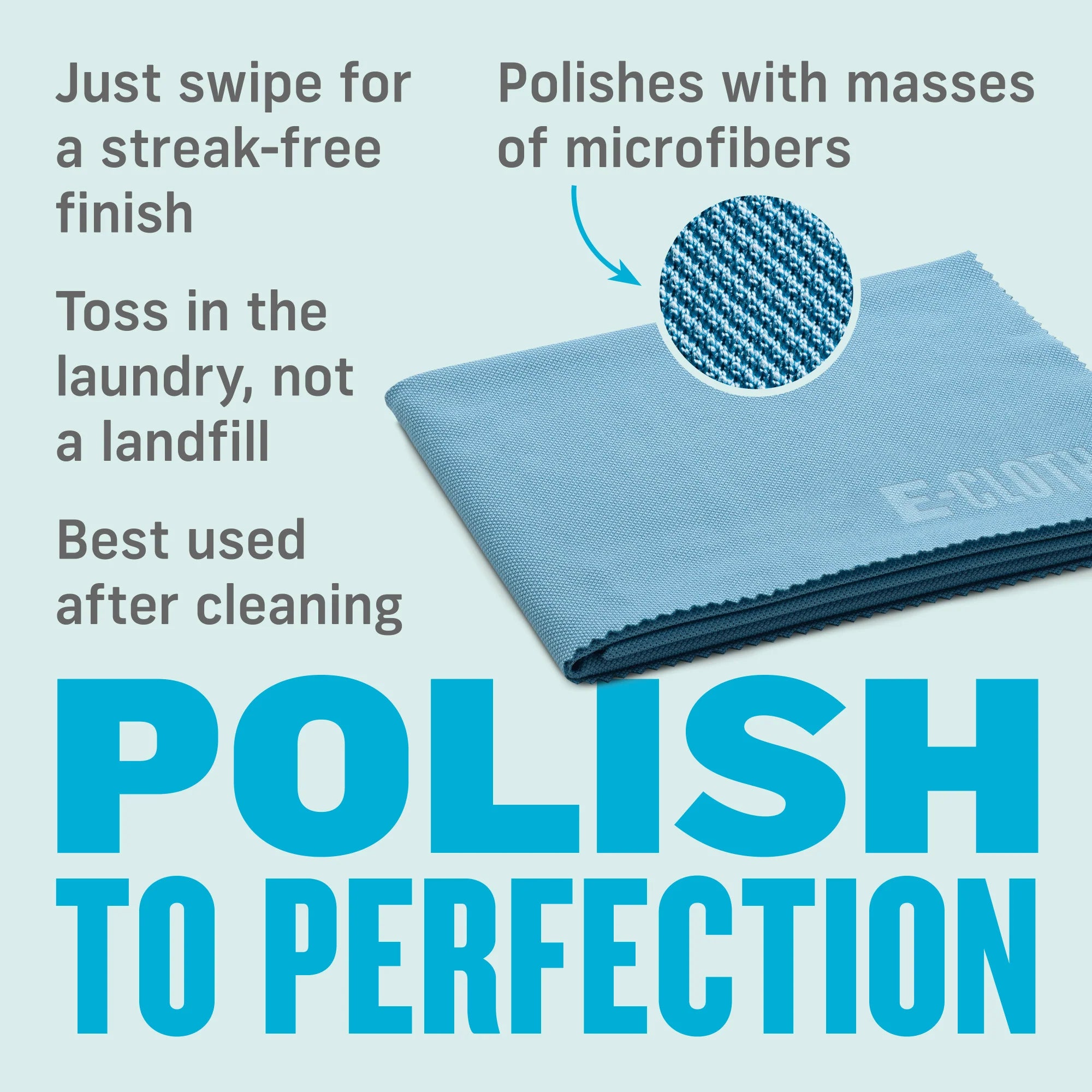 E-Cloth Glass & Polishing Cloth - Alaskan Blue-10603AB
