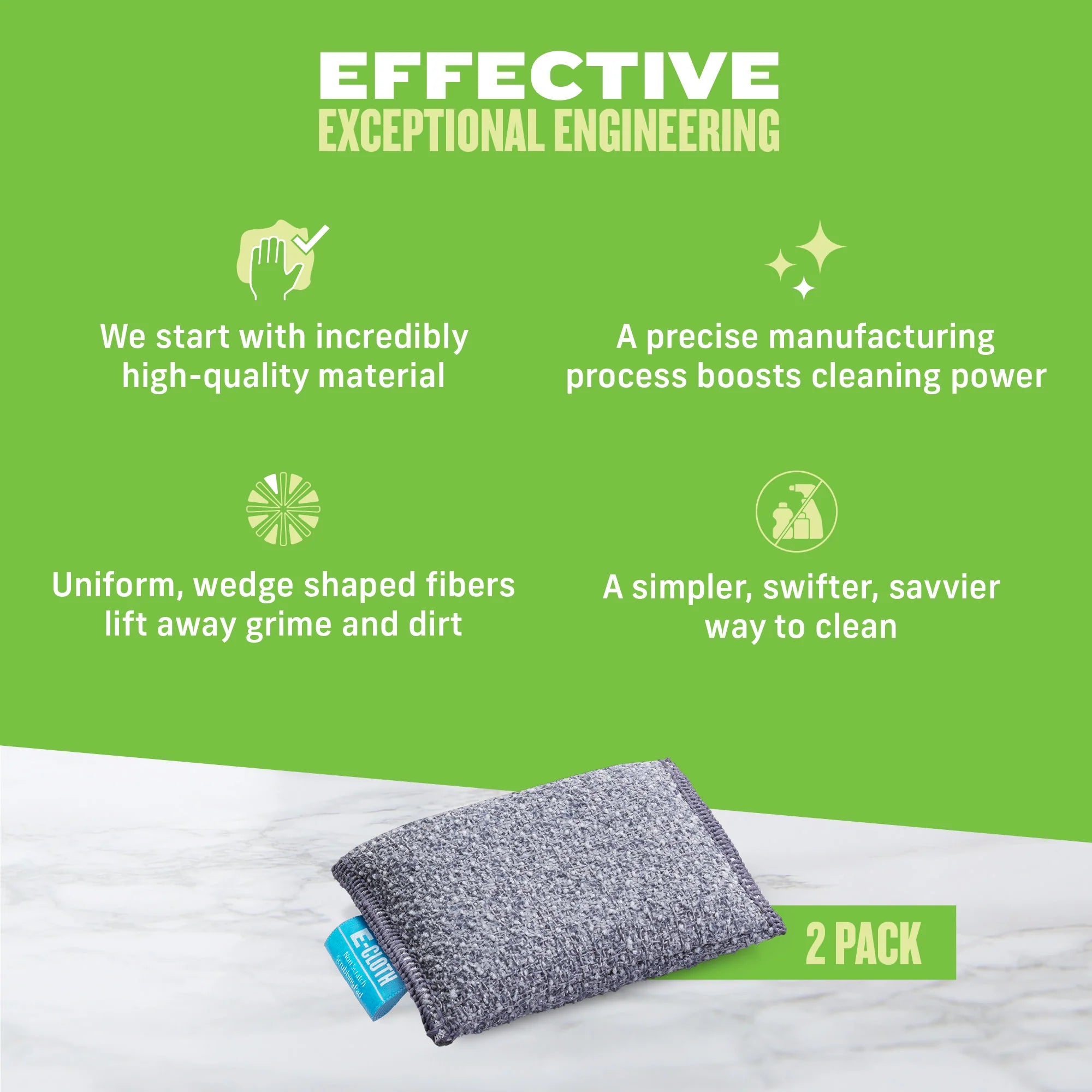 E-Cloth Non-Scratch Scrubbing Pads - 2 Pads-10643