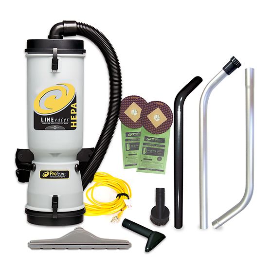ProTeam LineVacer HEPA 10 qt. Backpack Vacuum w/ High Filtration Tool Kit (100277)
