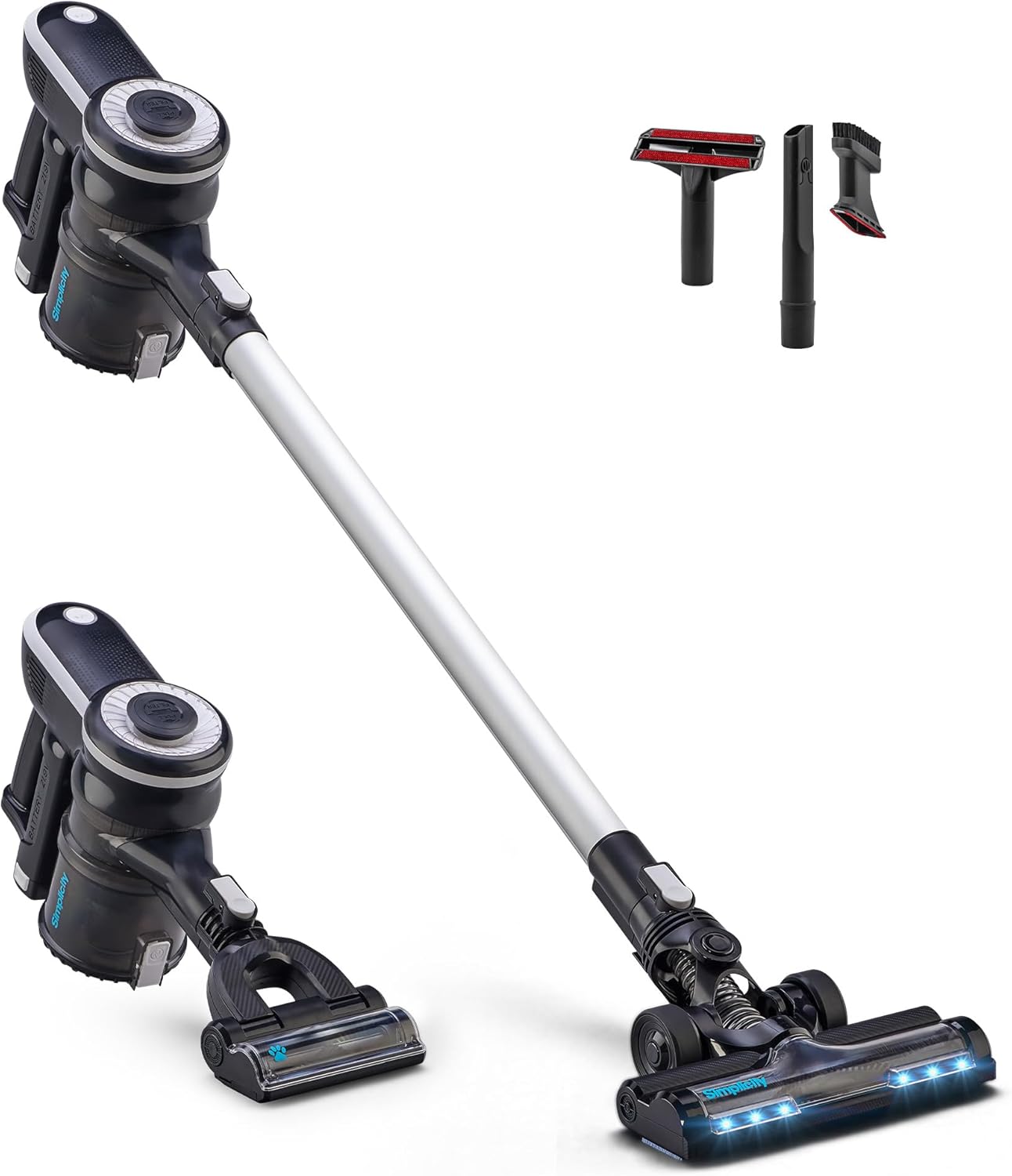 Simplicity Deluxe Cordless Stick Vacuum Black-S65D-2