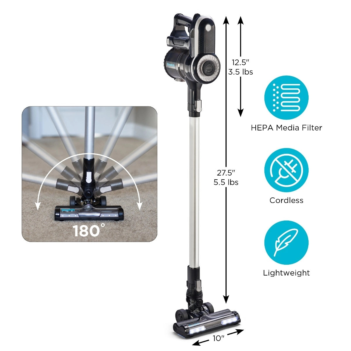 Simplicity Standard Cordless Stick Vacuum S65S.2