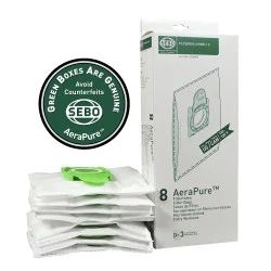 Sebo Filter Bag Box E (8 Bags and Caps) #8300AM