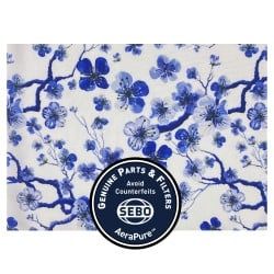 Sebo Exhaust Microfilter for Felix/Dart (Indigo/White, Blossoms) #7095ER39
