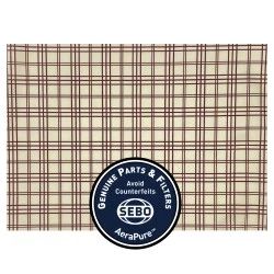 Sebo Exhaust Microfilter, for Felix/Dart (Tan/Burgundy, Plaid) #7095ER03