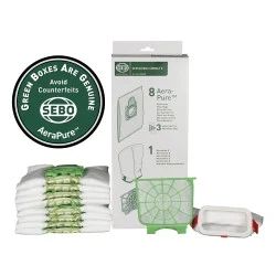 Sebo Service Box E (8 Bags, Microfilter, and Exhaust Filter) #8334AM
