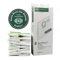 Sebo Filter Bag Box D (8 Bags and Caps) #8120AM