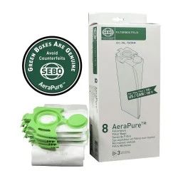 Sebo Filter Bag Box Felix and Dart (8 Bags with Caps) #7029AM