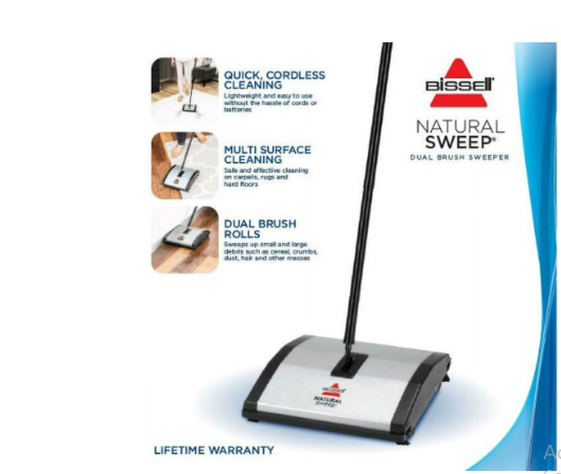 Bissell 2680 Push Sweeper ( 2 Brushes, Silver, 9.5 Inches )  Part #92N0A