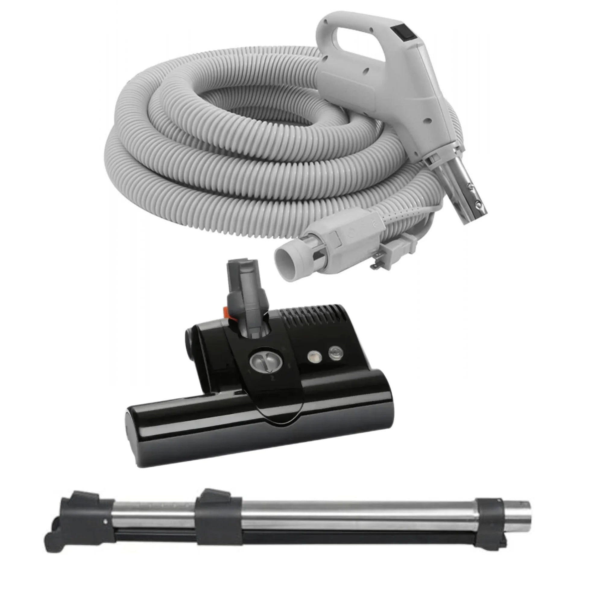 Clean Obsessed Central Vacuum Attachment Kit 30′ Pigtail Hose with 15″ Power Nozzle #PSB30P15