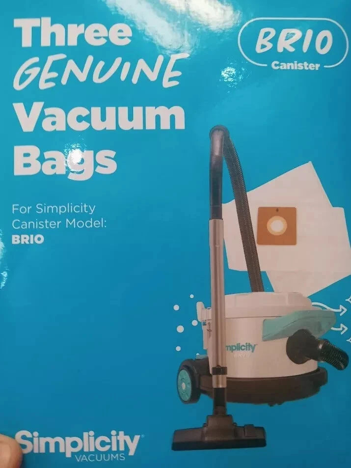Simplicity Brio Vacuum Bag 3‑Pack SBCH‑3 – Replacement Dust Bags