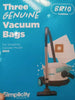 Simplicity Brio Vacuum Bag 3‑Pack SBCH‑3 – Replacement Dust Bags