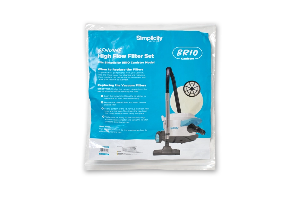 Simplicity Filter Set for Brio Canister – Genuine OEM Replacement Kit