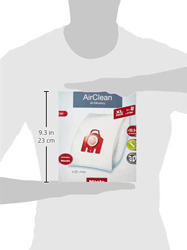 Miele AirClean 3D XL Pack FJM 8 Bags – Genuine Dustbag Set