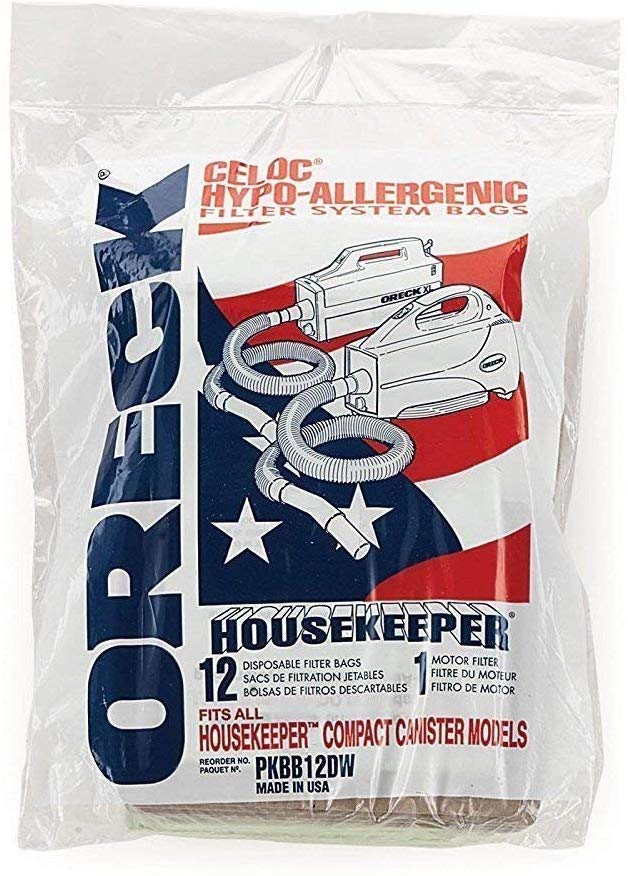 Oreck XL Genuine Buster B Canister Vacuum Bags PKBB12DW Housekeeper Bag