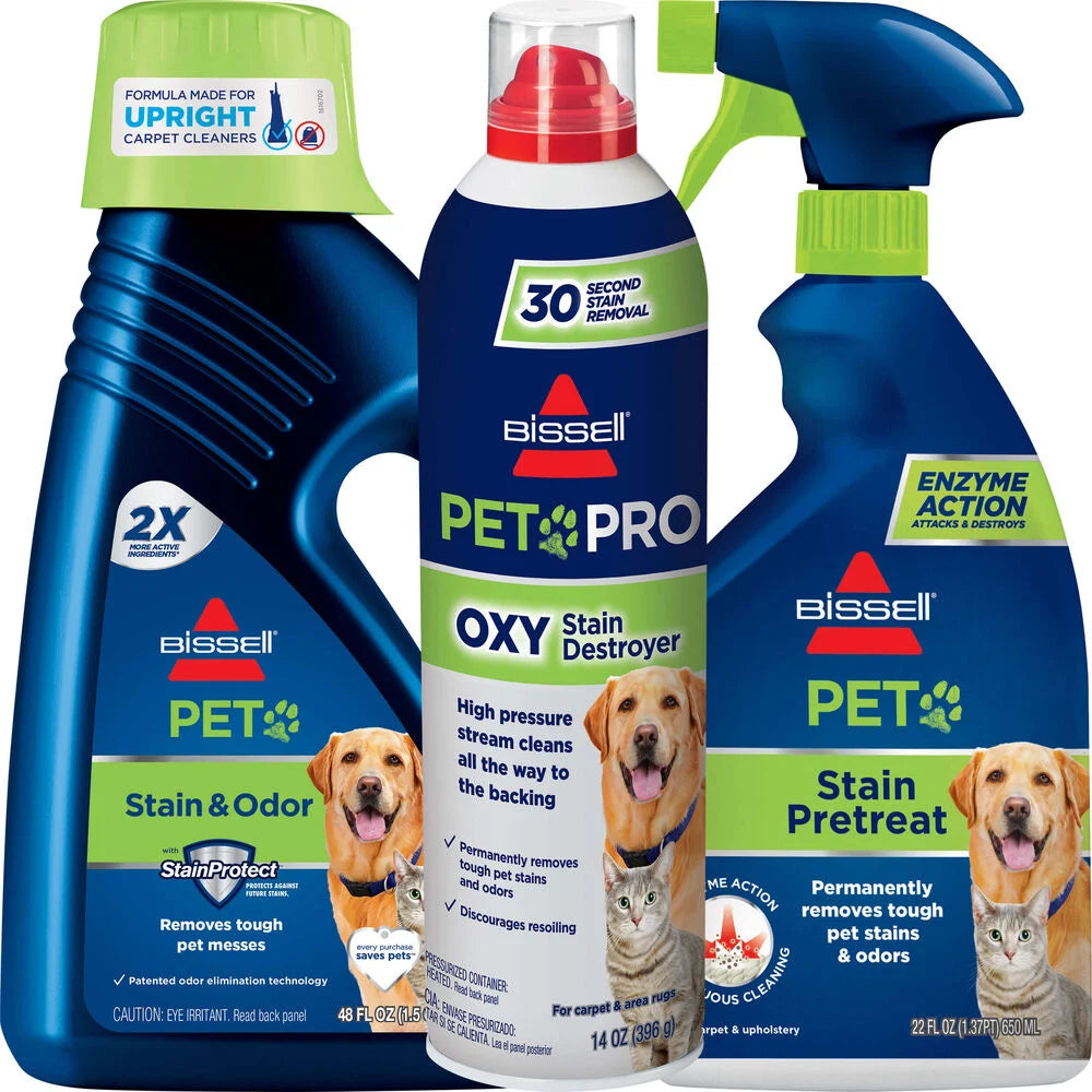 BISSELL Pet Stain Formula Kit for Upright Carpet Cleaning