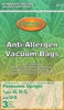 PANASONIC,U3,U6, PAPER BAGS-3PK, ALLERGEN,ENVIROCARE