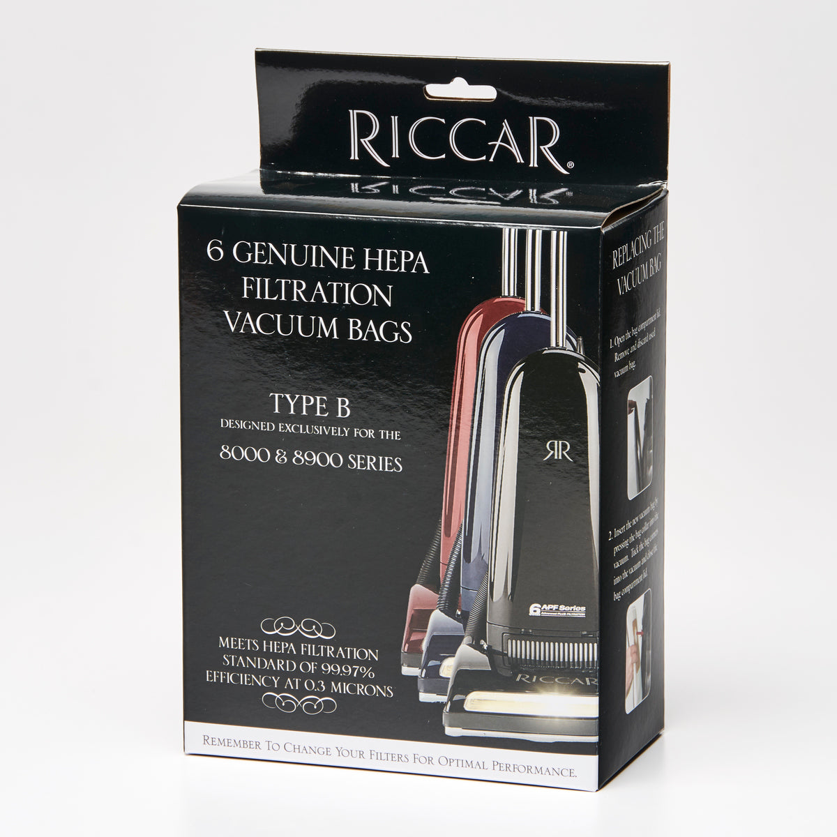 Riccar RBH-6 HEPA Bags – Upright 8000 Series Vacuum Bags (6-Pack)