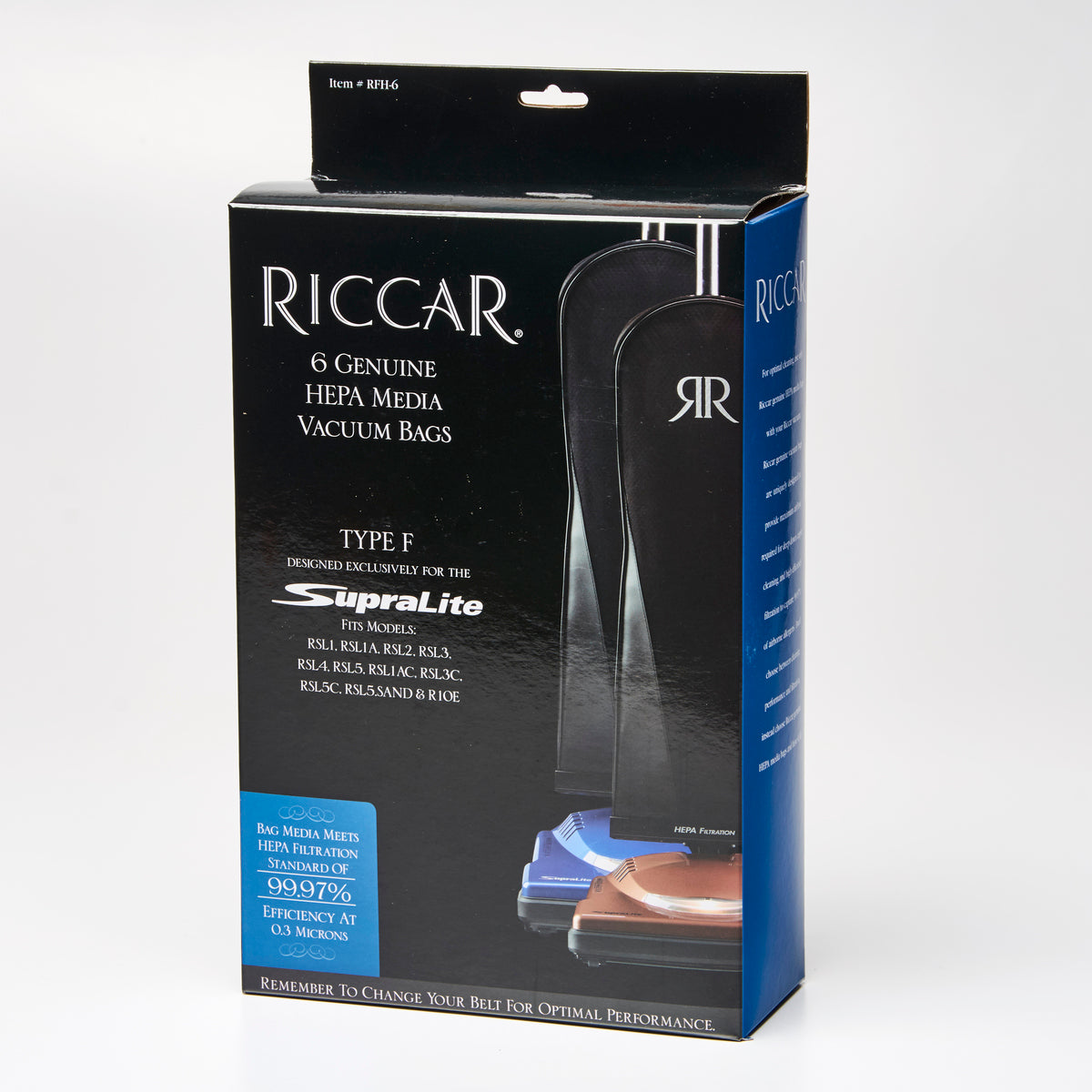 Riccar RFH-6 HEPA Bags – Type F Bags for Supralite Vacuums