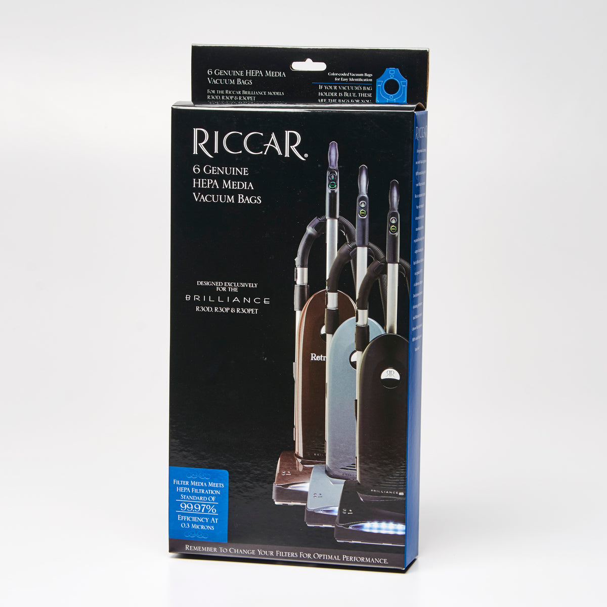 Riccar RNH-6 HEPA Bags for Brilliance Vacuums | 6-Pack