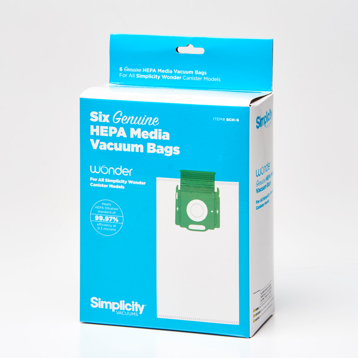 Simplicity Type C HEPA Bags | SCH-6 – Genuine 6-Pack Replacement