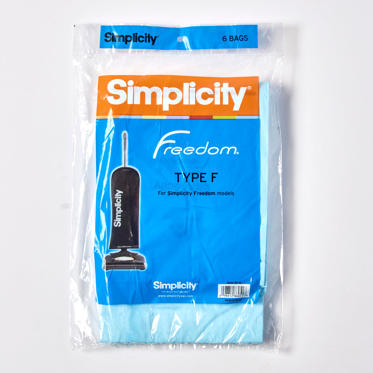 Simplicity Type F Paper Bag SF-6 – Genuine Replacement Vacuum Bags (6-Pack)