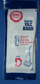 Hoover vacuum cleaner bags - D - upright 3pk