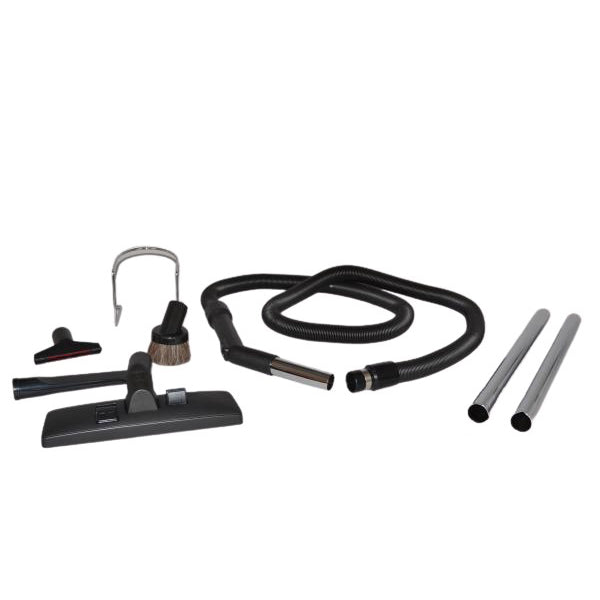 Central Vacuum Zip Broom with 6′ to 30′ Stretch Hose Black Fits All Central Vacuum Models #06-4988-69