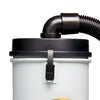 ProTeam LineVacer HEPA 10 qt. Backpack Vacuum w/ High Filtration Tool Kit - 100277 – vacuum lid and hose connection close-up