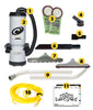 ProTeam MegaVac 10 Qt. Commercial Backpack Vacuum with Blower Tool, Felt and Horse Hair Hard Surface Tool Kit - 105892 – vacuum and numbered tool-kit contents