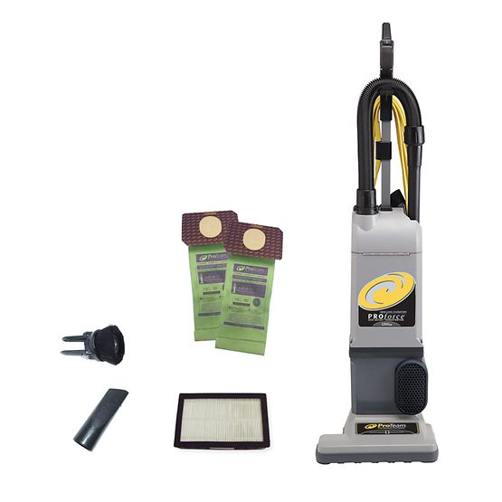 ProTeam ProForce 1200XP Commercial Upright Vacuum Cleaner with On-Board Tools - 107251