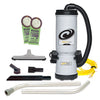 ProTeam MegaVac 10 qt. Backpack Vacuum w/ Blower Tool and Hard Surface Nylon Brush Tool Kit - 107345 – backpack vacuum with hose and tool kit