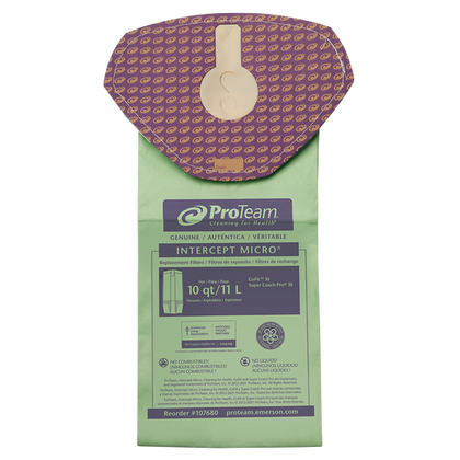 ProTeam Four-Layer Intercept Micro Synthetic Filter, Closed Collar, Fits FreeFlex (10-Pack) #107502 available at Ace Vacuums