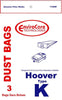 Hoover K Paper Canister Vacuum Bags 3-Pack 2-Ply EnviroCare Replacement – Part #110SW