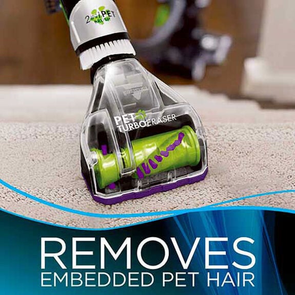 BISSELL Pet TurboEraser Tool 1608089 front close-up cleaning carpeted stairs
