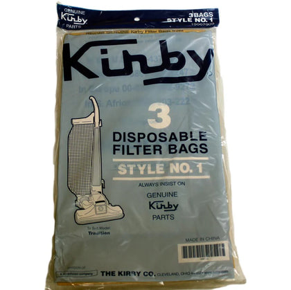 Kirby Genuine Style 1 Paper Bags, 3Pk. – Part #19067903 available at Ace Vacuums