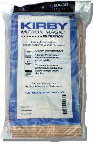 Kirby Micron Magic Vacuum Cleaner Bags 9-Pack Part #197394 available at Ace Vacuums