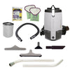 ProTeam ProVac FS 6 6 Qt. Commercial Backpack Vacuum with Restaurant Tool Kit (107363)