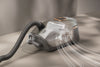 Miele SF-HA 50-2 XL pack HEPA AirClean filter — airflow illustration through a canister vacuum