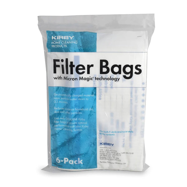 Kirby Genuine Universal-Fit Allergen Reduction Cloth Vacuum Bags 6-Pack (0.3 Micron Filtration) – Part #204811G