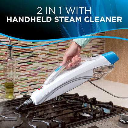 Bissell PowerEdge Lift-Off 2-in-1 Steam Mop -2078A – detachable handheld steamer cleaning stovetop