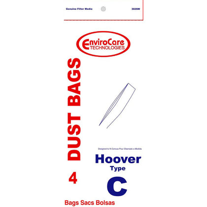 Hoover Style C Vacuum Bags 4-Pack Generic Replacement – Part #4010077C