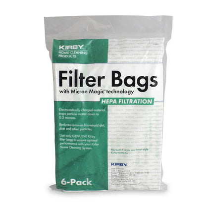 Kirby Genuine Micron Magic Allergen Plus HEPA Vacuum Bags 6-Pack for Avalir, Sentria & Generation Models – Part #204814G / 204814