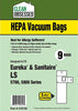 Clean Obsessed Eureka/Sanitaire Type LS HEPA 9/pk Part# CH750 Vacuum Bags