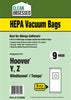Clean Obsessed Hoover Type Y HEPA Vacuum Bags - 9 Pack Part# CH309