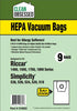 Clean Obsessed Riccar/Simplicity Type H Riccar Canisters 1500, 1700, 1800 Simplicity S18, S20, S24, S36, S38 HEPA 9/pk Part# CH822
