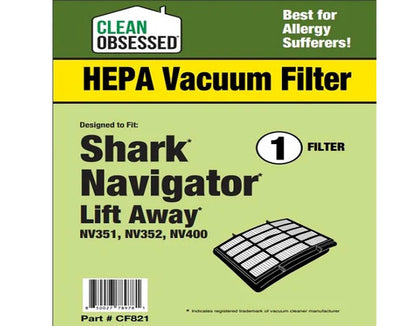 Clean Obsessed Shark Navigator Lift Away HEPA Filter 1/pk – Part# CF821 available at Ace Vacuums