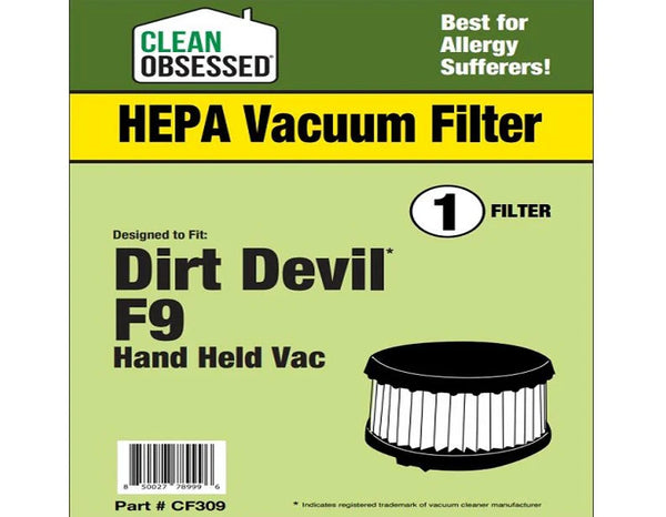 Clean Obsessed Royal/Dirt Devil F9 for Model 0100 Hand Vac – Part# CF309
