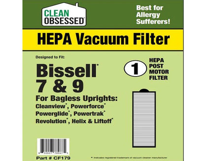 Clean Obsessed Bissell Style 7&9 HEPA Filter 1/Pk – Part# CF179 available at Ace Vacuums