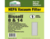 Clean Obsessed Bissell Style 8/14 HEPA Filter with Charcoal 1/Pk – Part# CF174