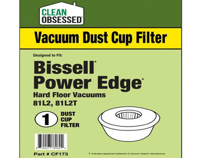 Clean Obsessed Bissell Dust Cup Filter 1/Pk PowerEdge Hard Floor Vacuums 81L2 81L2T – Part# CF173 available at Ace Vacuums
